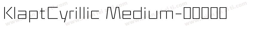 KlaptCyrillic Medium字体转换